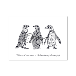 Line art - Cape penguins
